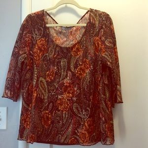 Sheer-back blouse, all season